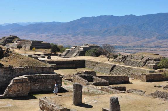 Ruínas da cidade zapoteca de Monte Albán, ao lado de Oaxaca, no México
